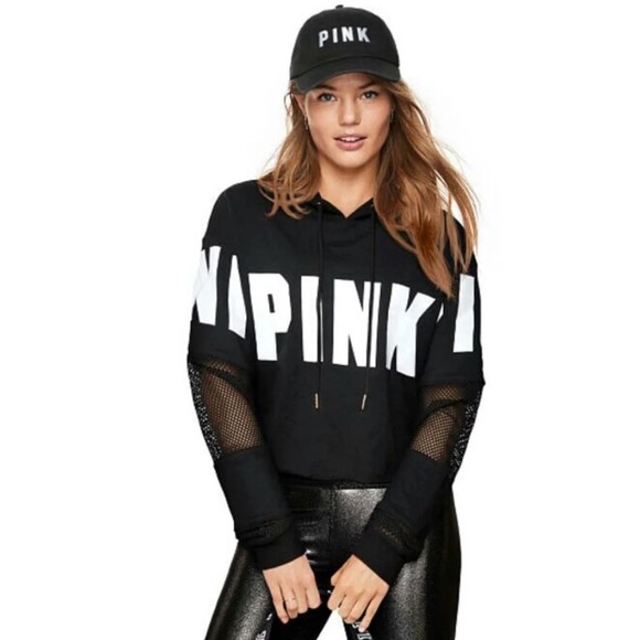 mesh pullover hoodie